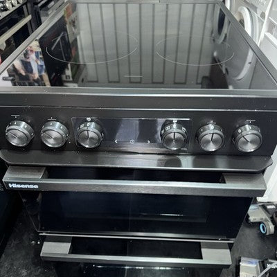 Hisense HDCEC5C10B 50cm Electric Ceramic Cooker – Jet Black, 43L, Hi6 Model