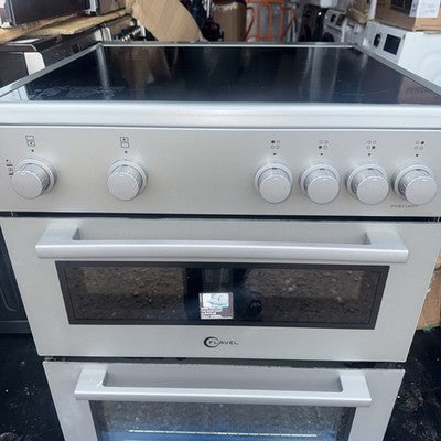 New Graded FLAVEL MF60CTS 60 cm Electric Ceramic Cooker - Silver RRP £379 K84