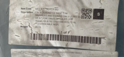 Dfs Skyla Teal Half Base Wrapped, viva double Headboard and other furniture part