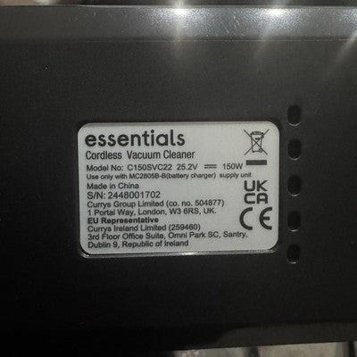 ESSENTIALS C150SVC22 Cordless Vacuum Cleaner - Black &amp; Red