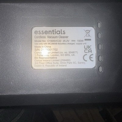 ESSENTIALS C150SVC22 Cordless Vacuum Cleaner - Black &amp; Red