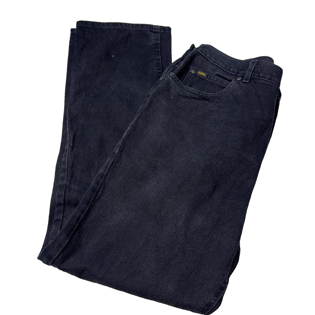 Vintage Lee Jeans Men’s Black 40X34 Regular Fit GRADE B