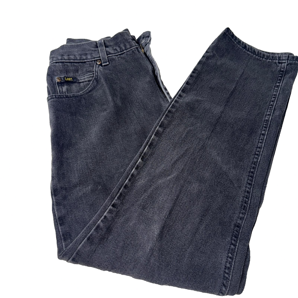 Vintage Lee Jeans Men’s Dark Grey 34x34 Regular Fit GRADE B