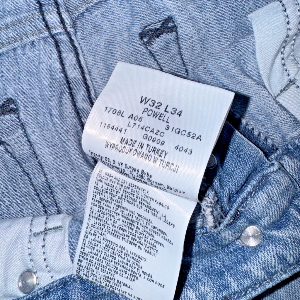 Vintage Lee Powell H.D. Jeans Men’s Blue 32x34 Black Label GRADE A