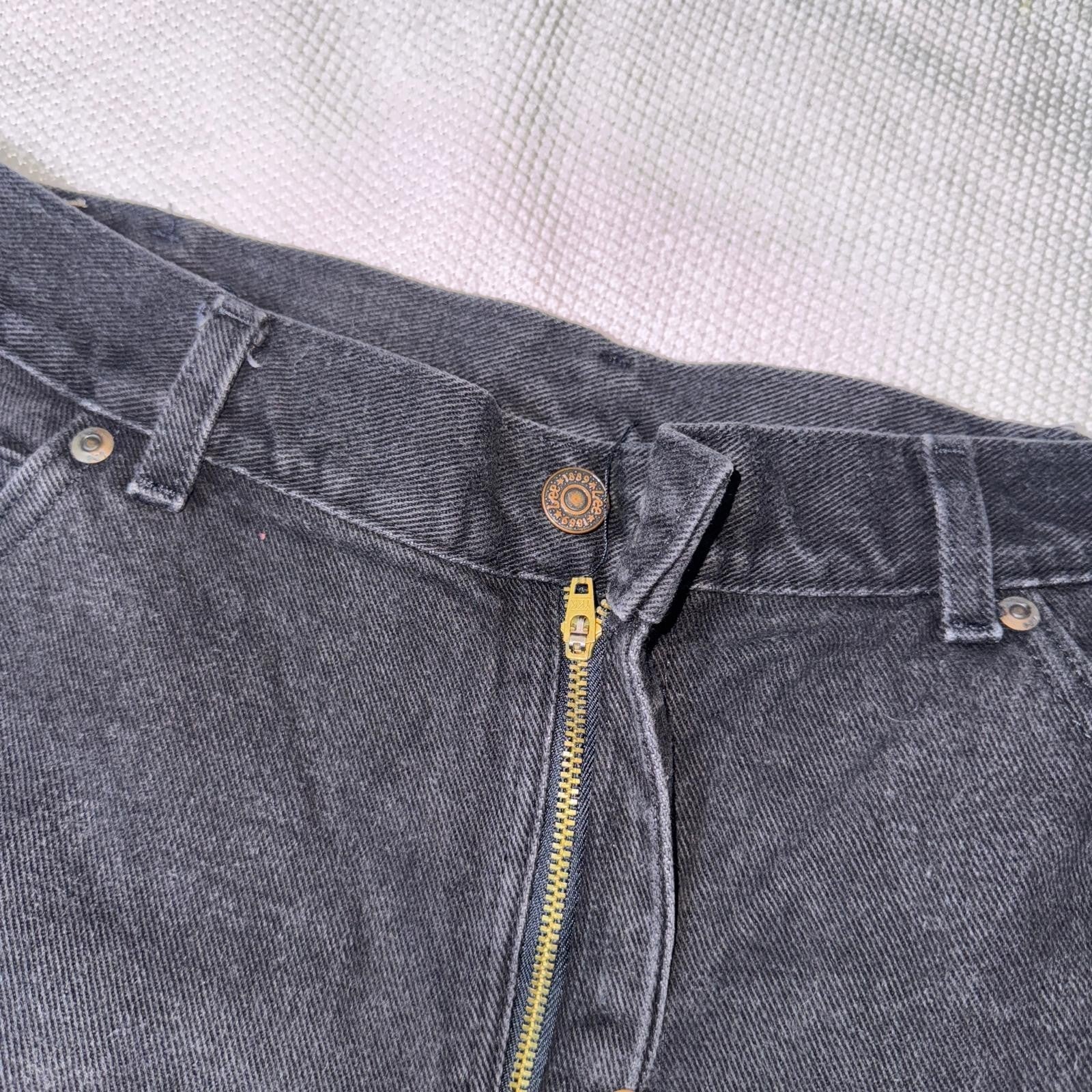 Vintage Lee Jeans Men’s Black 40X34 Regular Fit GRADE B