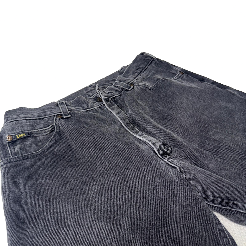 Vintage Lee Jeans Men’s Dark Grey 34x34 Regular Fit GRADE B