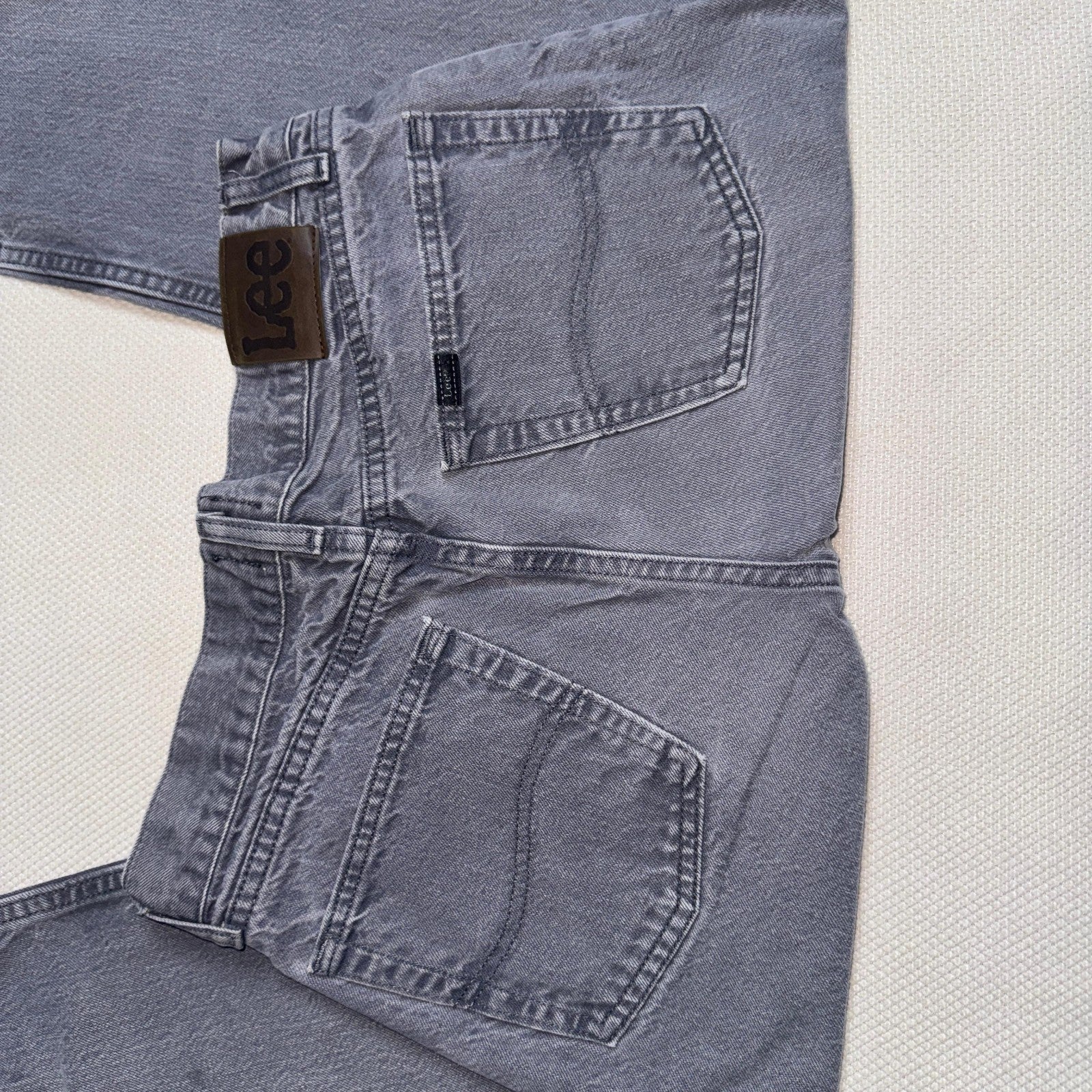 Vintage Lee Jeans Men’s Grey 30x34 Regular Fit GRADE A