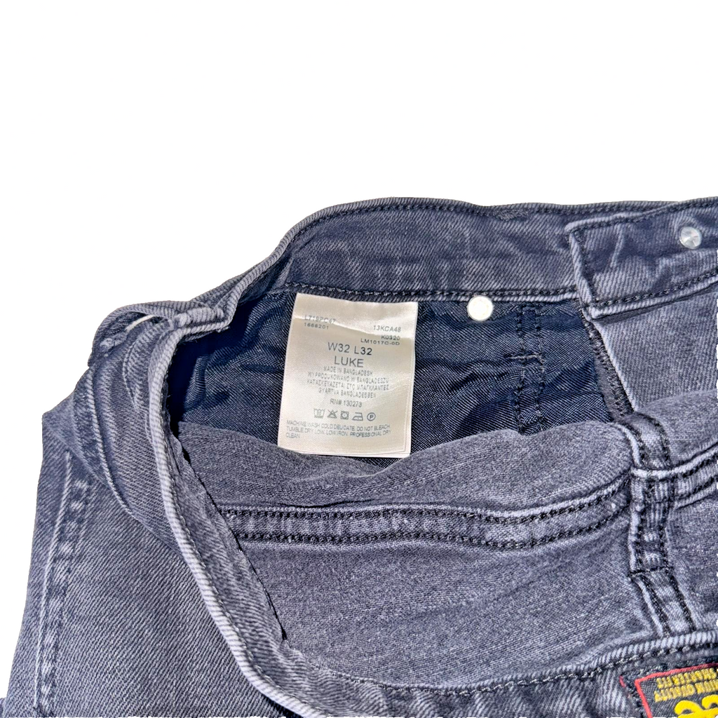 Lee Luke Jeans Men’s Dark Grey 32x32 Slim Tapered Fit GRADE A