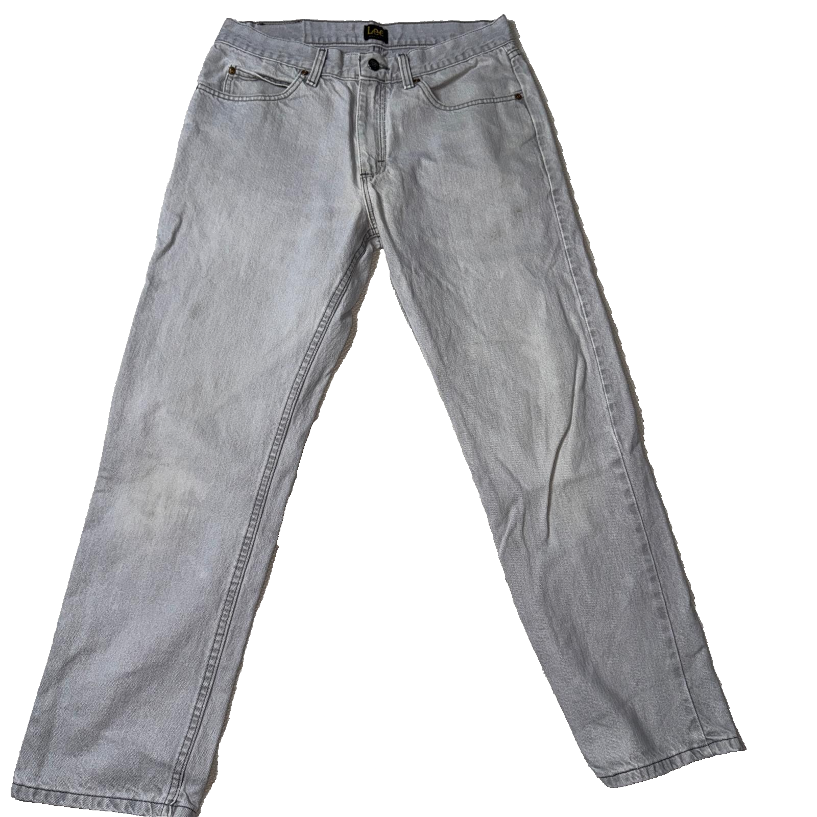 Vintage Lee Jeans Men’s Grey 33x30 Regular Fit GRADE B