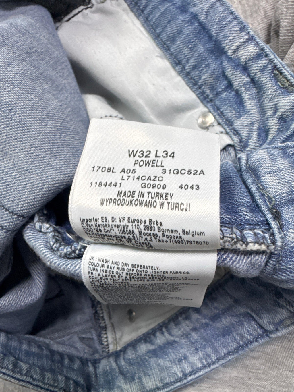 Vintage Lee Powell H.D. Jeans Men’s Blue 32x34 Black Label GRADE A