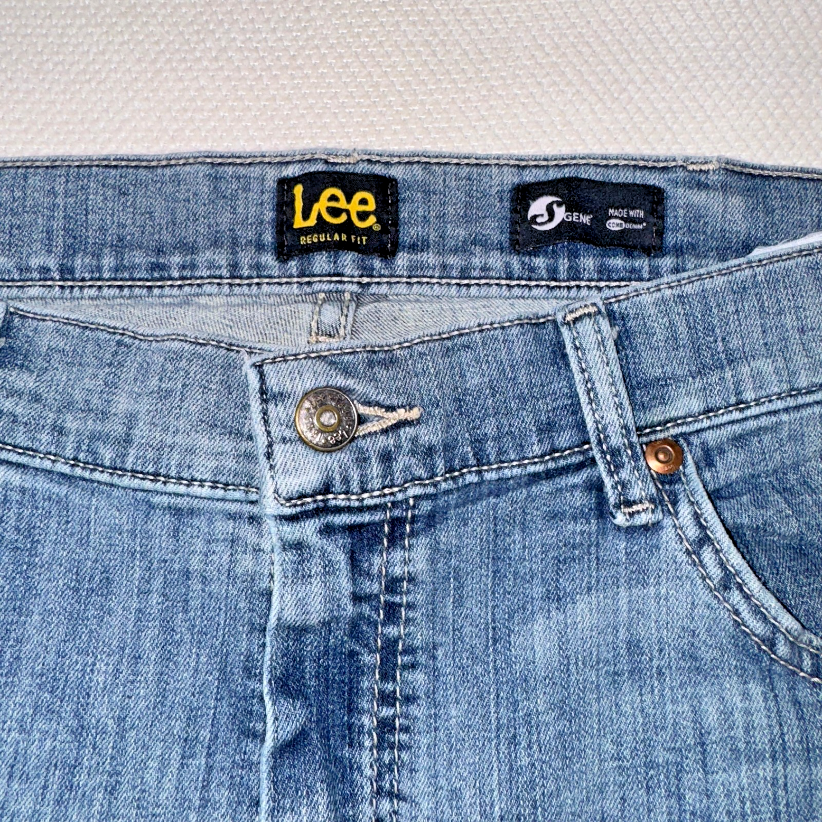 Vintage Lee Jeans Men’s Blue 38X29 Regular Fit GRADE A