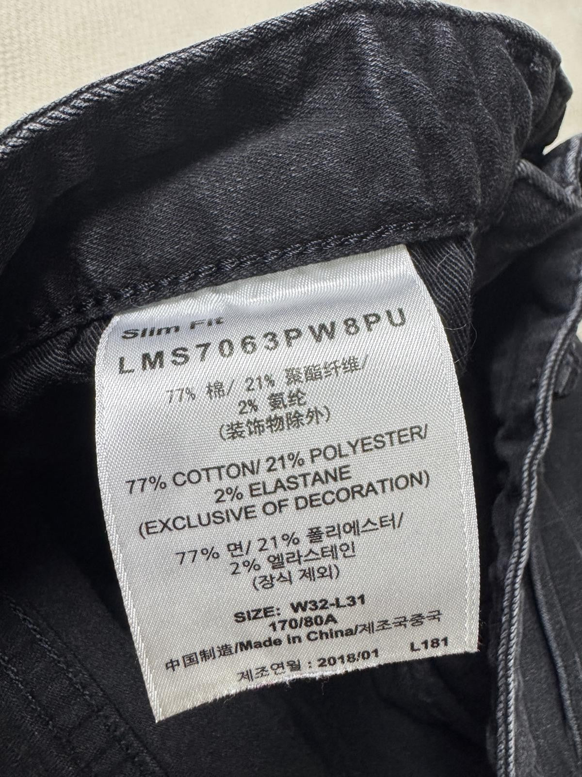 Vintage Lee Jeans Men’s Black 32x31 Regular Fit GRADE B