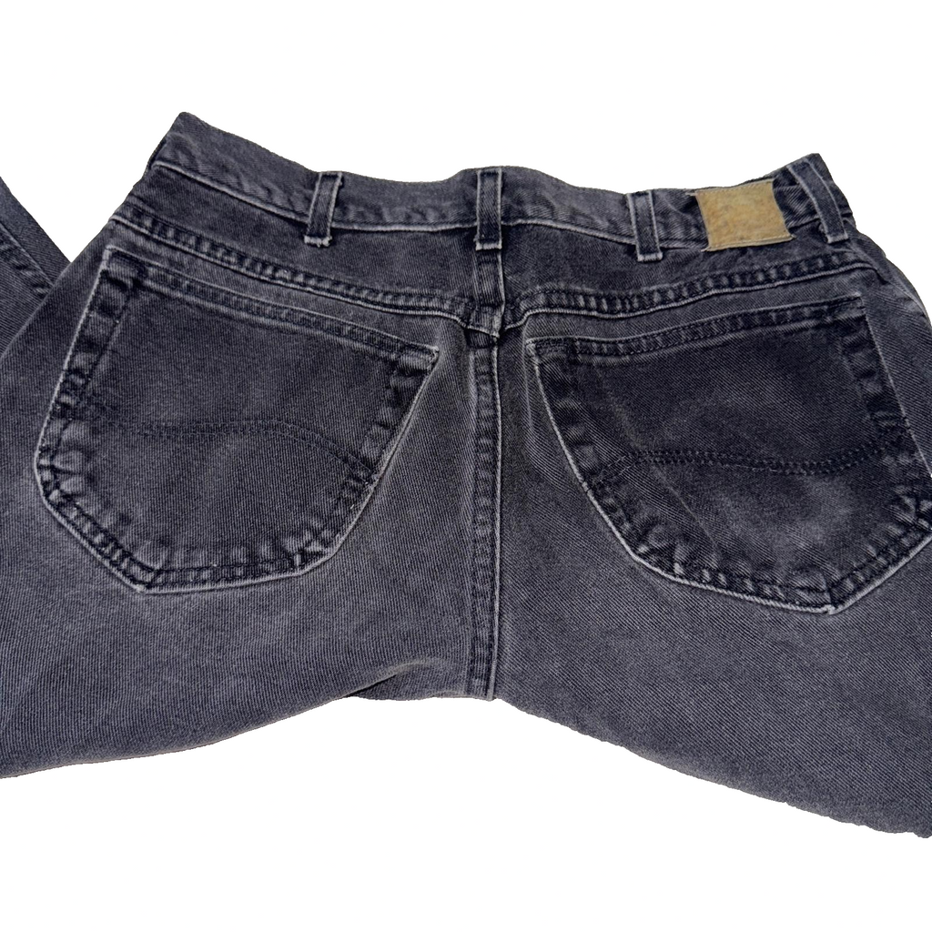 Vintage Lee Jeans Men’s Dark Grey 34x34 Regular Fit GRADE B