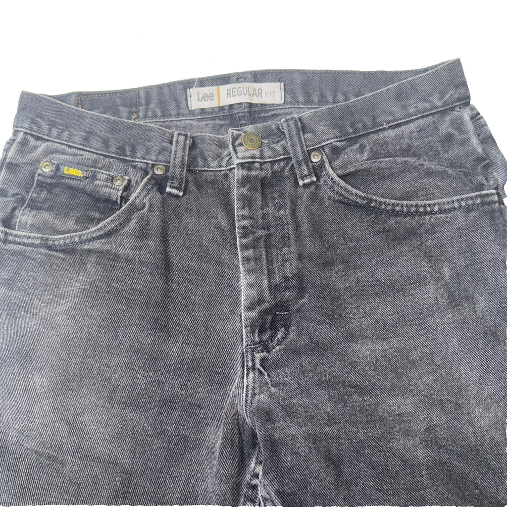 Vintage Lee Jeans Men’s Dark Grey 30x32 Regular Fit GRADE B